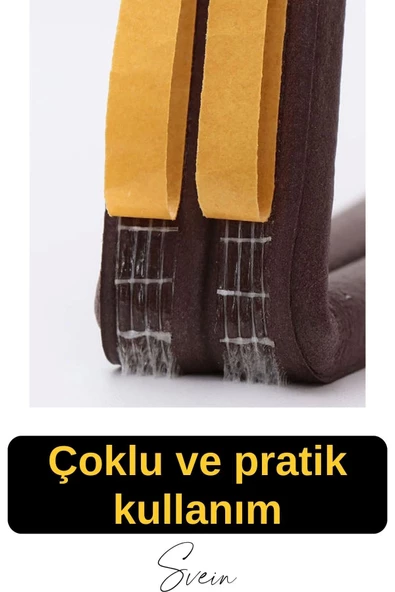 Pvc Doğrama Pencere Fitili İzolasyon Bandı Kendinden Yapışkanlı Kahve Kauçuk Yalıtım Bant 2x10=20 Mt - 4