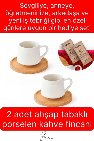 Deluxe Sevgililer Günü Anneler Günü Özel Kutulu Porselen Kahve Fincanı Kar Küresi Mum Hediye Seti - 2
