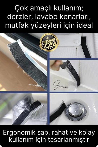 3 Adet Çok Amaçlı Multi İnce Temizlik Fırçası Derz Arası Banyo Mutfak Lavabo Detay Temizleme Aracı - 2
