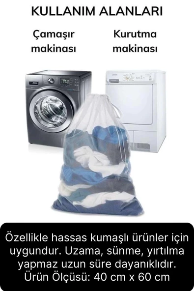 15 Adet Çamaşır Yıkama Filesi Maxi Kirli Elbise Giysi Kıyafet Torbası Okul Üniversite Yurt Asker - 3