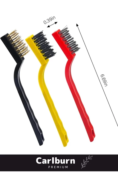 Sert Plastik Başlıklı 3 Parça Mutfak Ocak Fırın Davlumbaz Yağ Çıkarma Tel Fırça Detaylı Temizlik Set - 2