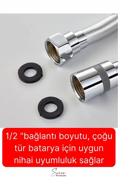 Yüksek Kalite 5 Katman Esnek Kırılmaz Çatlamaz Paslanmaz Sızdırmaz Banyo Duş Musluk Hortum 1,5 mt - 4