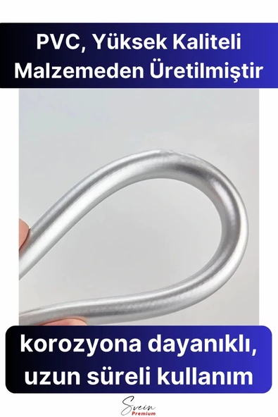 360 Derece Yüksek Kalite Esnek Kırılmaz Çatlamaz Paslanmaz Sızdırmaz Banyo Duş Musluk Hortum 1,5 mt - 2
