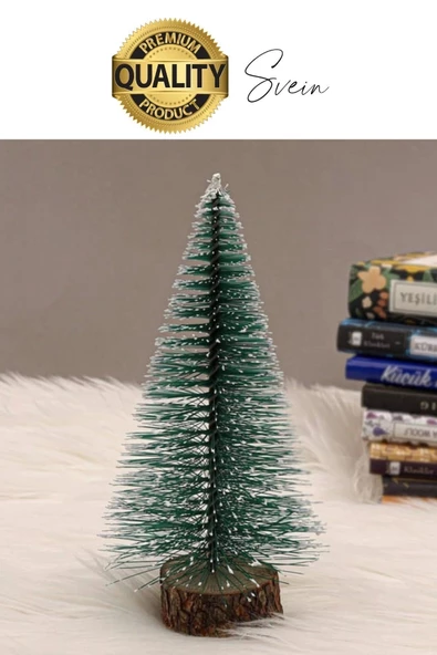 3 Boy Mini Çam Ağacı Masaüstü Minyatür Dekorasyon Süs Kar Yeni Yıl Noel Yapay Sedir Ağacı Seti Küçük - 6