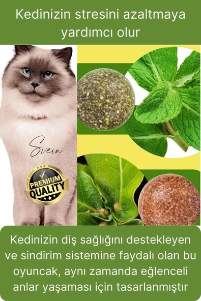Doğal Avokado Kedi Nanesi Otu Topu Oyuncağı Yapışkanlı Yalama Sakinleştirici Catnip Yenilebilir Çimi - 5