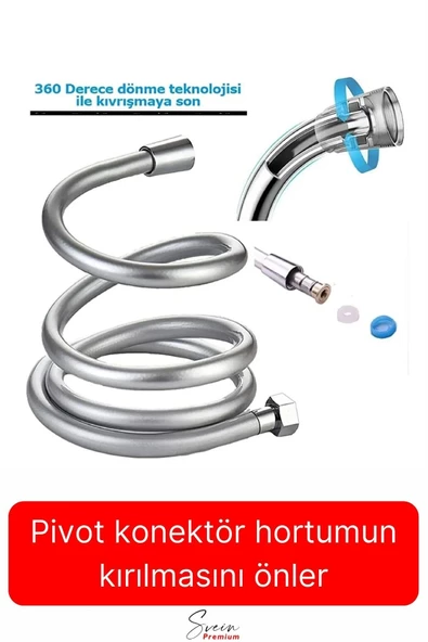 Yüksek Kalite 5 Katman Esnek Kırılmaz Çatlamaz Paslanmaz Sızdırmaz Banyo Duş Musluk Hortum 1,5 mt - 3