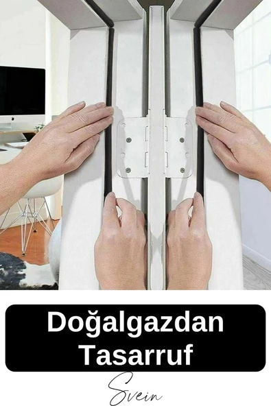 Premium Kapı Pencere Soğuk Toz Geçirmez İzolasyon Fitili Kendinden Yapışkanlı Isı Yalıtım 2x5=10 mt - 3