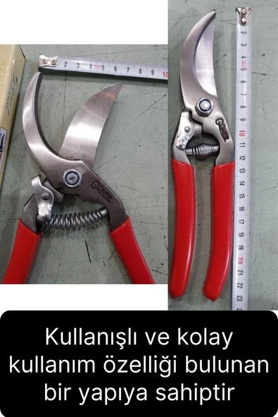Özel Üretim Premium Bağ Ağaç Budama Makası Üzüm Bahçe Çiçek Gül Bitki Narenciye Eğri Dal Kesme Aleti - 2
