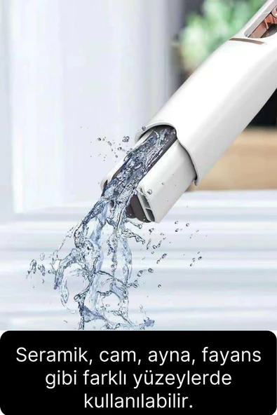Premium Mini Kelebek Mop Portatif Temizlik Seti Pratik Cam Yüzey Silme Aparatı Taşınabilir Küçük - 2