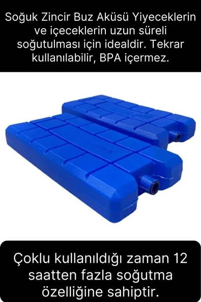 30 Adet Buz Aküsü 12 Saat Termal Soğutma Kamp Piknik Seyahat Yiyecek İçecek Çanta Soğuk Kutusu - 2