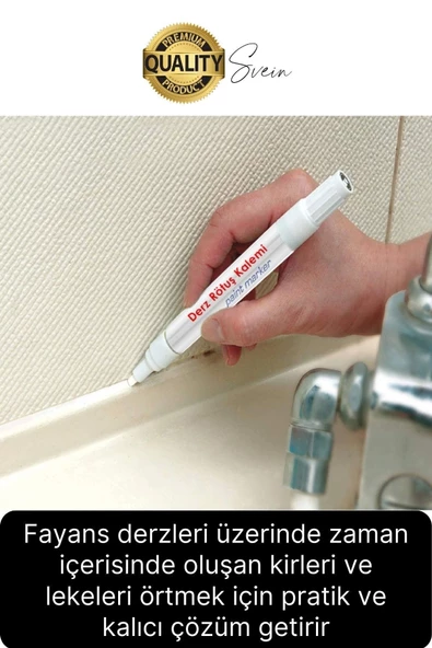İkili Beyaz Derz Kalemi Fayans Arası Yenileme Rötuş Boya Dolgu Set Hızlı Kuruyan Kokusuz Kalıcı - 2