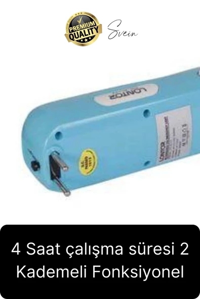 Premium Şarjlı 16 SMD Ledli 2 Kademeli Işıldak El Feneri Yüksek Aydınlatma Fonksiyonel Kamp Piknik - 2