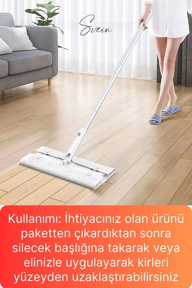 40 Adet Tak Kullan At Islak Mop Yüzey Temizlik Bezi Havlusu İz Bırakmaz Fayans Ahşap Duvar Büyük Boy - 3
