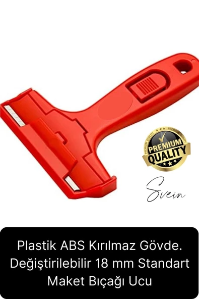 Premium Profesyonel Leke Macun Silikon Cam Derz Yapışkan Boya Sıva Kireç Etiket Sökücü Kazıma Bıçağı - 3