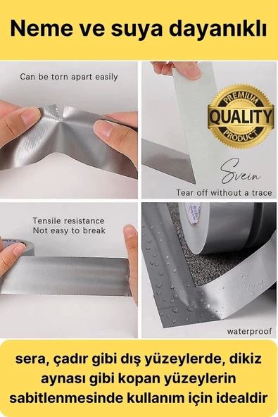 Premium Ekstra Güçlü Sızdırmaz Su Geçirmez Mutfak Lavabo Kenar Tamir Bandı Sakız Bant Çift Taraflı - Resim 2