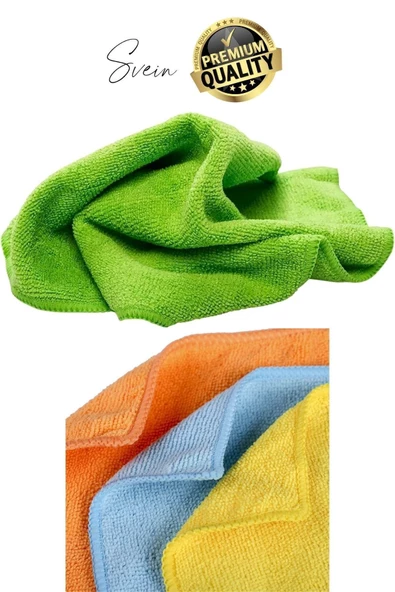 4'lü Çok Amaçlı Kaliteli Mikrofiber Süper Emici Silme Kurulama Toz Bezi Cam Mutfak Temizlik Renkli - 4