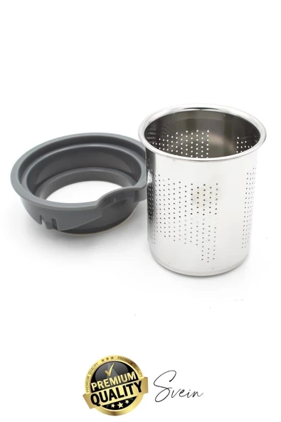 Premium Borosilikat Cam Demlik Isı Dayanıklı Şeffaf Süzgeçli Gevşek Yaprak Çay Makinesi Kapaklı - 5