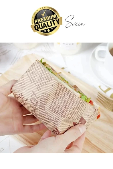 50 Adet Özel Üretim Desenli Sunum Kağıdı Gazete Pinterest Fenomen Dekorasyon Masa Tabak Altlığı - 5