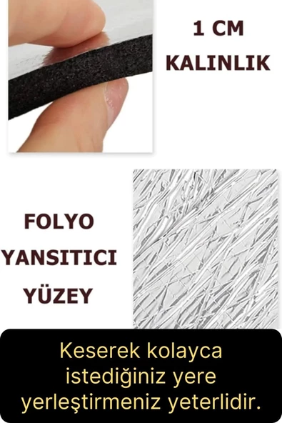 2 Adet Petek Arkası 1 Cm Isı Yalıtım Levhası Radyatör Izolasyon Kalorifer Ev Ofis Tasarruf Arkalığı - 5