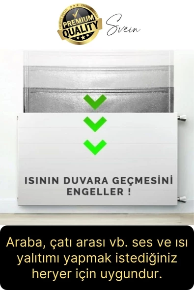 5 Adet Petek Arkası 1 Cm Isı Yalıtım Levhası Radyatör Izolasyon Kalorifer Ev Ofis Tasarruf Arkalığı - 4