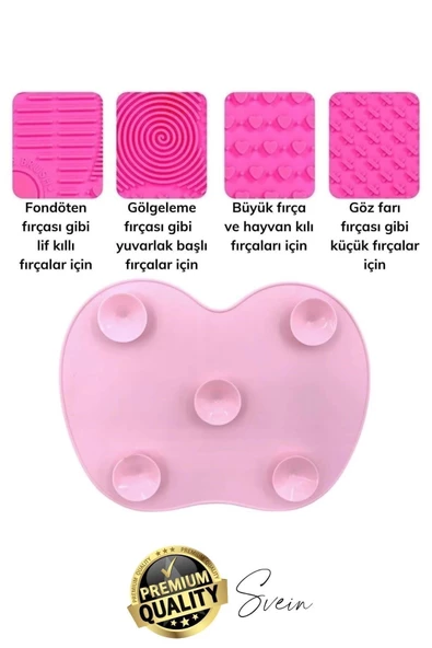 Pratik Yeni Silikon Fırça Temizleyici Kozmetik Makyaj Yıkama Jel Mat Ped Temizleme Bakım Taşınabilir - 2