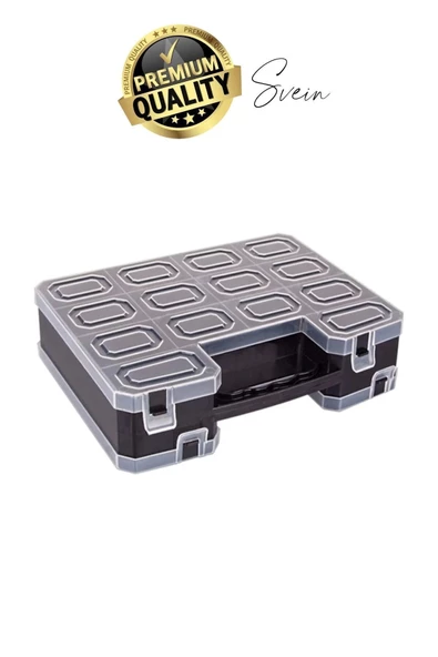 Premium Çift Taraflı Vida Çivi Balıkçı Malzeme Organizer Çanta 22 Gözlü Bölmeli Şeffaf Kilitli Kapak - 5
