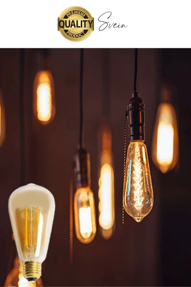 5 Adet Vintage Spiral Filament Rustik Retro Akkor LED Ampul Yüksek Işıklandırma Lamba Gün Işığı E27 - 3