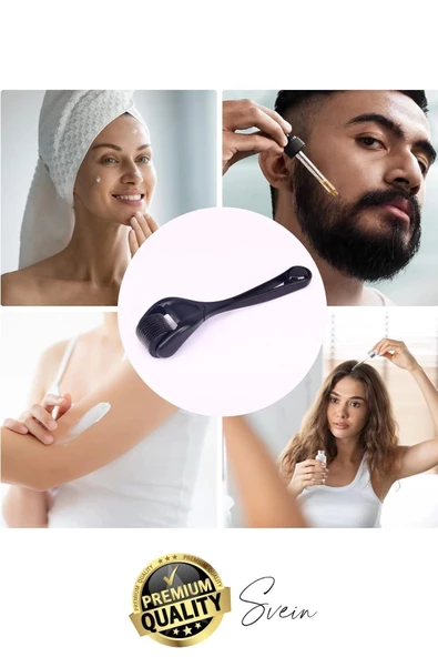 Profesyonel Cilt Bakımı Derma Roller Titanyum İğneli Saç Derisi Sakal Uzatma Büyütme Bıyık Çıkartma - 5
