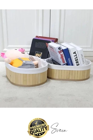 3'lü Çok Amaçlı Bambu Düzenleyici Banneton Örtülü Sepet Eşya Kutusu Saklama Banyo Kozmetik Organizer - 5