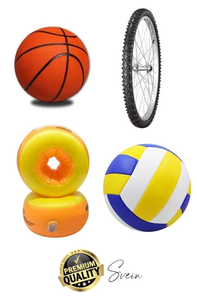 5 Parça Hava Şişirme Ucu İğnesi Aparatı Sibop Seti Spor Topu Basketbol Futbol Bisiklet Lastik Amaçlı - 5