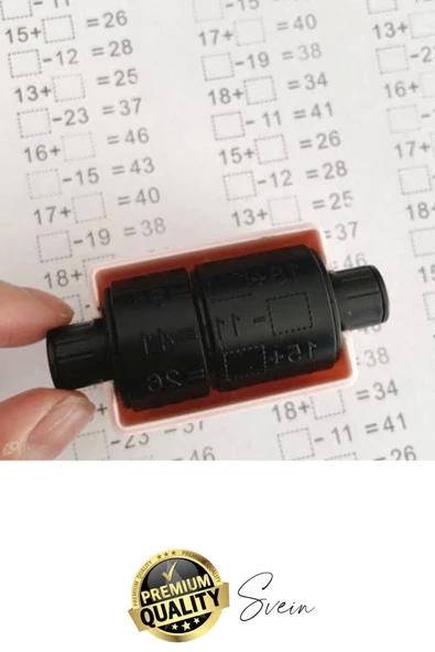 Eğitici Matematik Soru Silindiri Ekleme Toplama Çıkarma Kaydırma Mühür İlkokul Çocuk Alıştırma Kaşe - 6