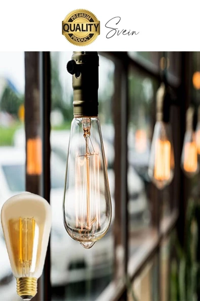 5 Adet Vintage Spiral Filament Rustik Retro Akkor LED Ampul Yüksek Işıklandırma Lamba Gün Işığı E27 - 4