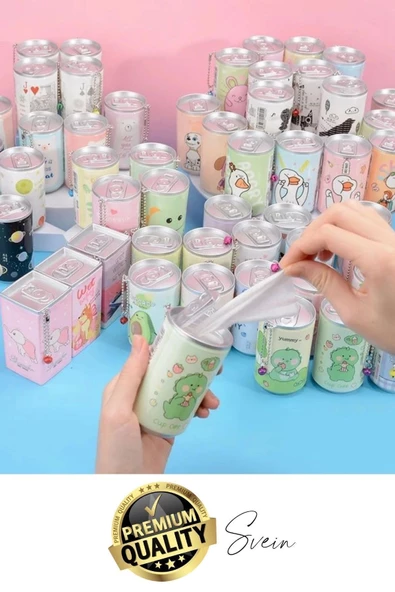 Özel Üretim 4 Adet Teneke Kutu Görünümlü Islak Mendil Anahtarlık Çocuk Figürlü Mini Cep Çanta Uyumlu - 4