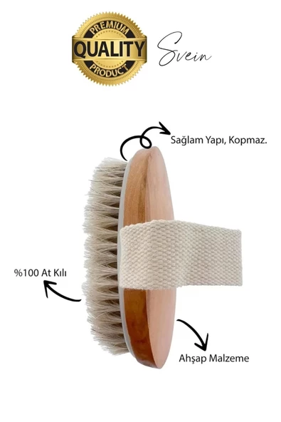 %100 Doğal At Kılı Çatlak Karşıtı Banyo Peeling Fırçası Kese Ölü Deriden Arındırır - 4