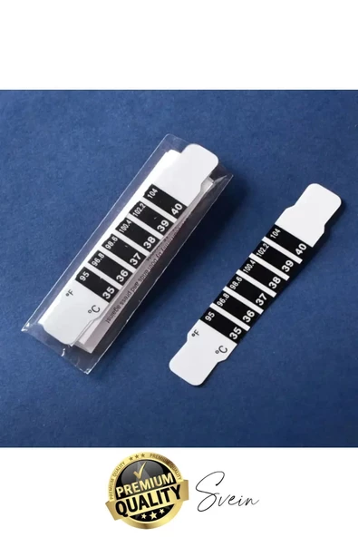 5'li Alın Şerit Termometre Esnek Kullanımlık Su Süt Isı Ateş Vücut Bebek Çocuk Sıcaklık Ölçer - 6