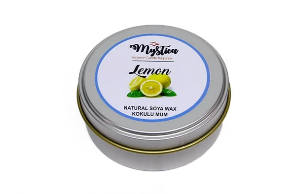 Soya Wax Mum Kokulu Tenekede Lemon