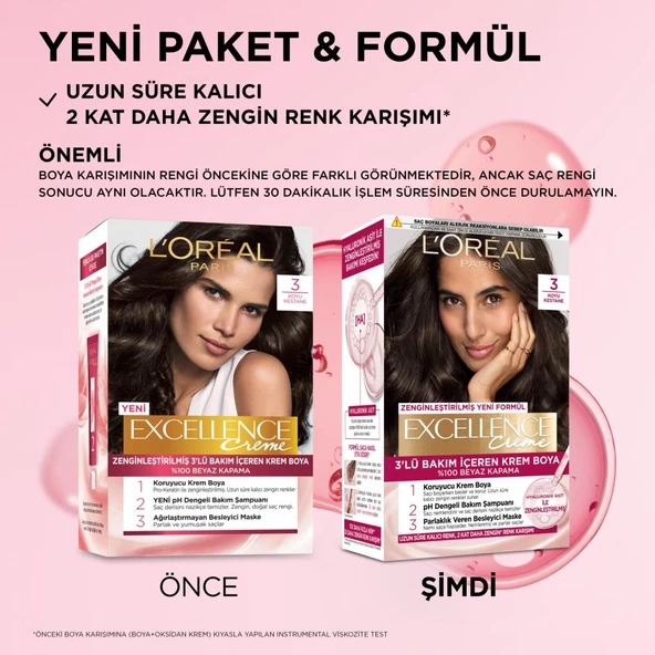 L’oréal Paris Excellence Creme 3 Koyu Kestane Saç Boyası - 3