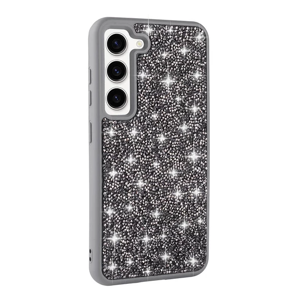 Galaxy S23 Kılıf Parlak Taşlı Tasarım  Pırlanta Kapak