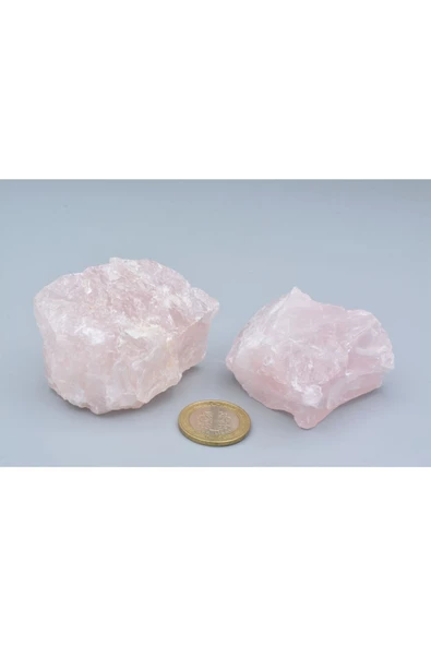 Hakiki Doğal İri Boy Pembe Kuvars Taşı Kaya Parçası - 4