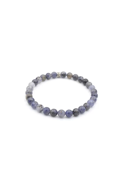 Hakiki Doğal İyolit Taşı Bileklik 7 Mm - 3