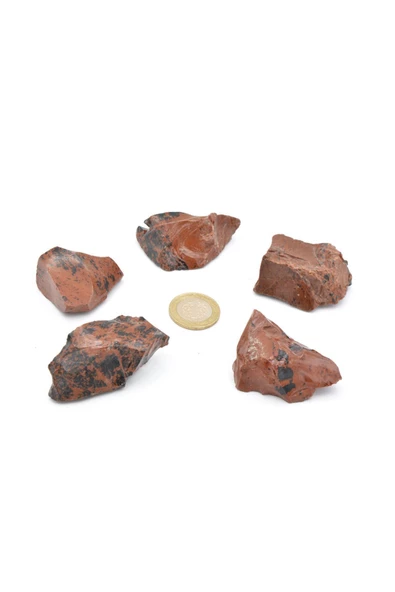 Hakiki Doğal Mahogany Obsidyen Taşı Kaya Parçası - 4