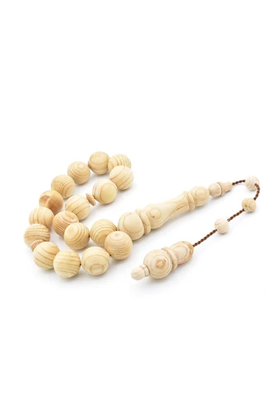 Usta İşi Sistemli Sığırcık Kesim Sedir Ağacı Efe Maskot Tesbih - Resim 2