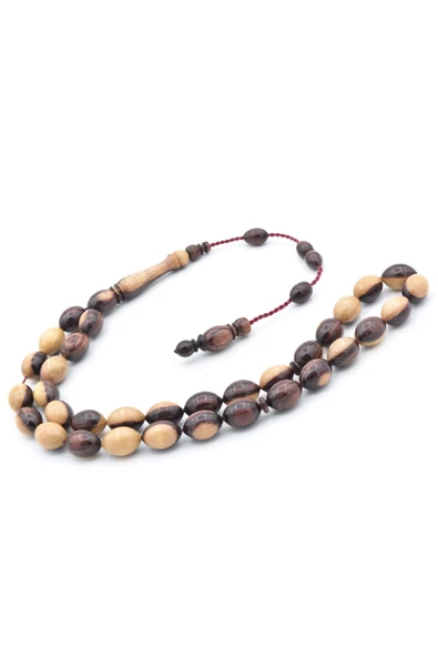 Usta İşi Sistemli Beyzi Kesim Kral Ağacı Tesbih - Resim 3