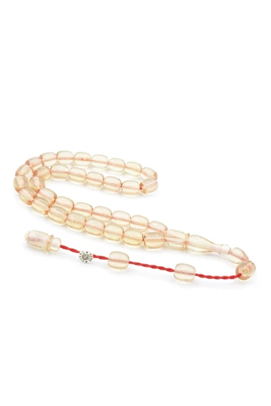 Şükrü Baba Imzalı Bilek Boy Kapsül Kesim Şeffaf Katalin Tesbih ürün görseli 1