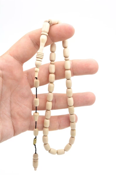 İsmail Erol İmzalı Kapsül Kesim İmamesi Halkalı Fil Dişi Ağacı Tesbih - Resim 4