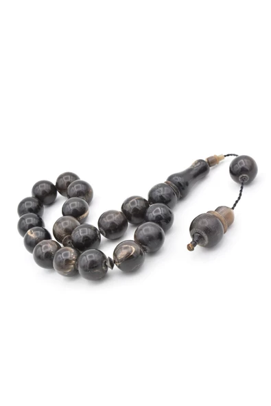 Sistemli Küre Kesim Bufalo Boynuzu Efe Maskot Tesbih 12 Mm - Resim 2