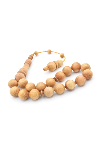 Usta İşi Sistemli Sığırcık Kesim Ardıç Ağacı Efe Maskot Tesbih - Resim 3