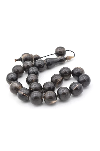 Sistemli Küre Kesim Bufalo Boynuzu Efe Maskot Tesbih 12 Mm - Resim 4