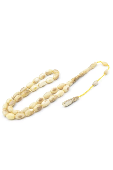 Usta İşi Sistemli Arpa Kesim Geyik Boynuzu Tesbih 004 - Resim 2