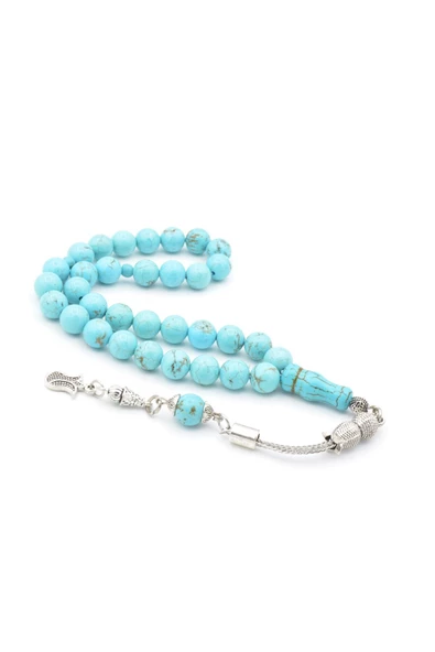 Hakiki Doğal Firuze Turkuaz Taşı Tesbih 8 Mm ürün görseli 1